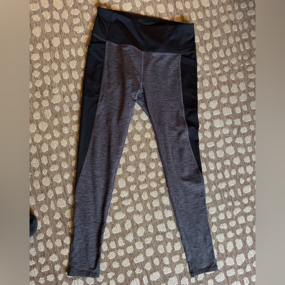 DSG Charcoal and Black Fleece Lined Leggings - Picture 2 of 5